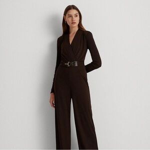 Ralph Lauren
Women's Black Ralph Lauren Belted Jersey Surplice Jumpsuit